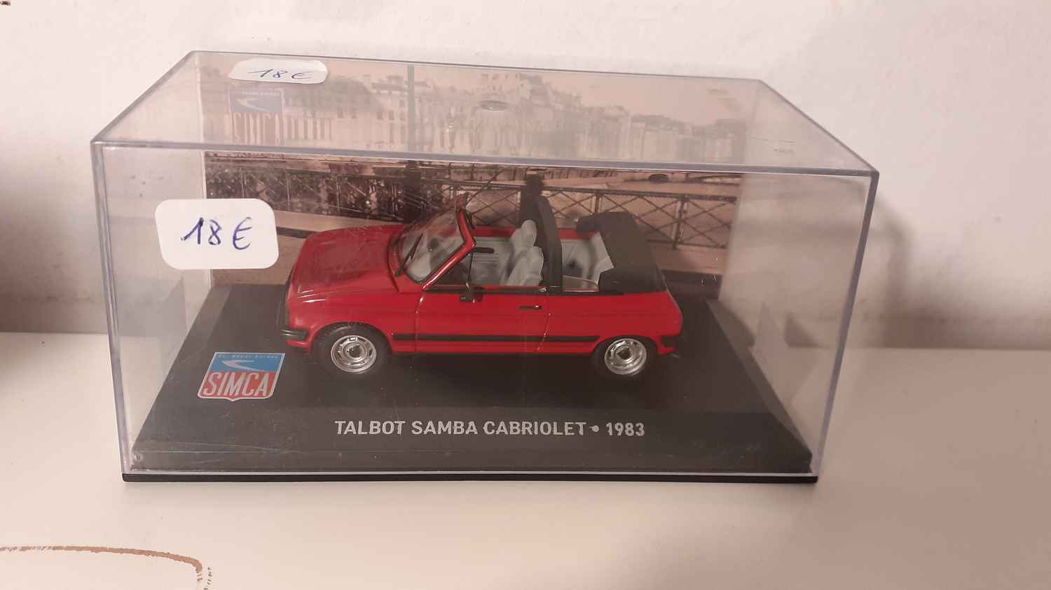 TALBOT SAMBA cabriolet rouge de 1983