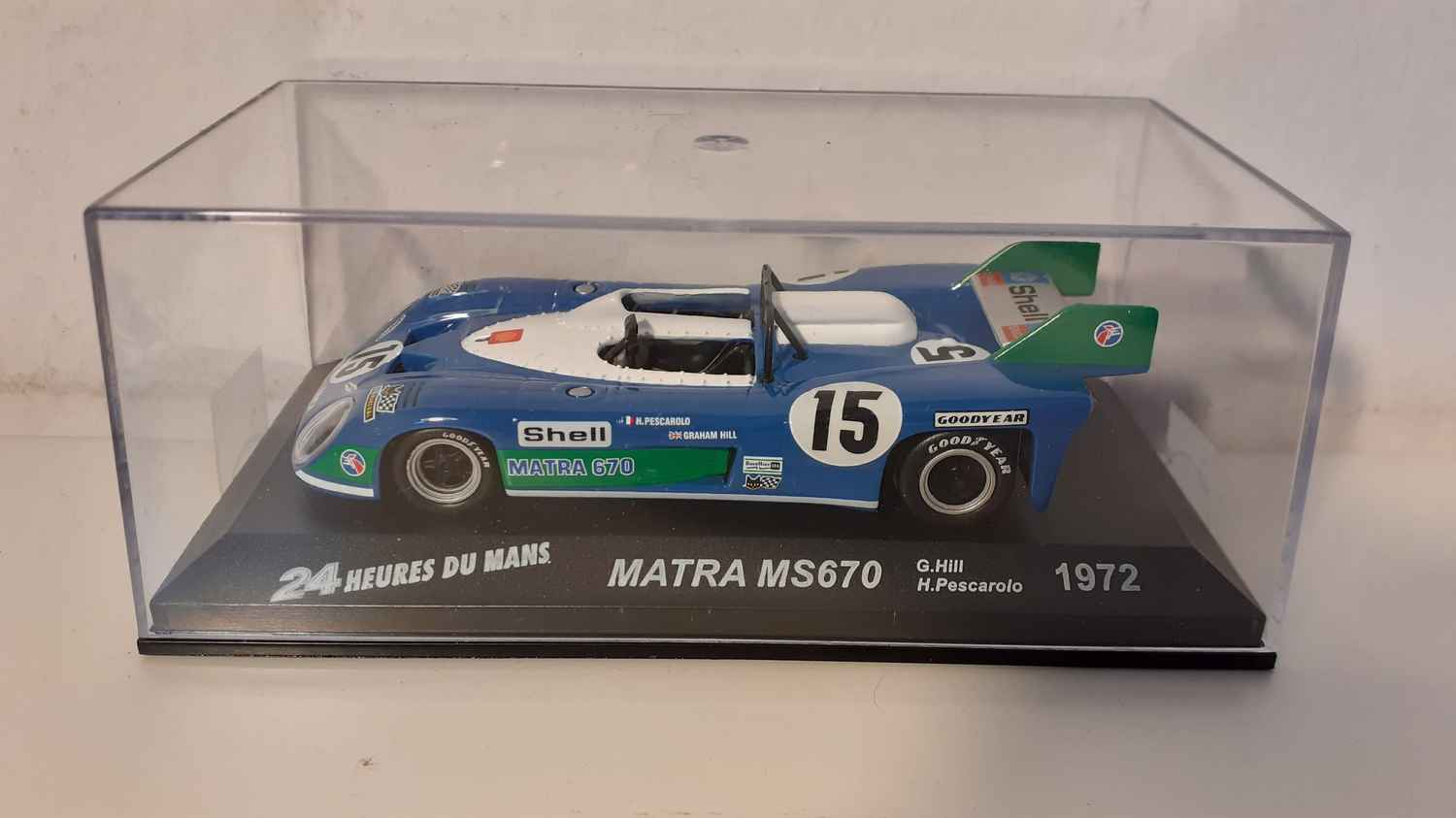 Matra MS670 bleue et blanche numéro 15 (24 heures du Mans de 1972)