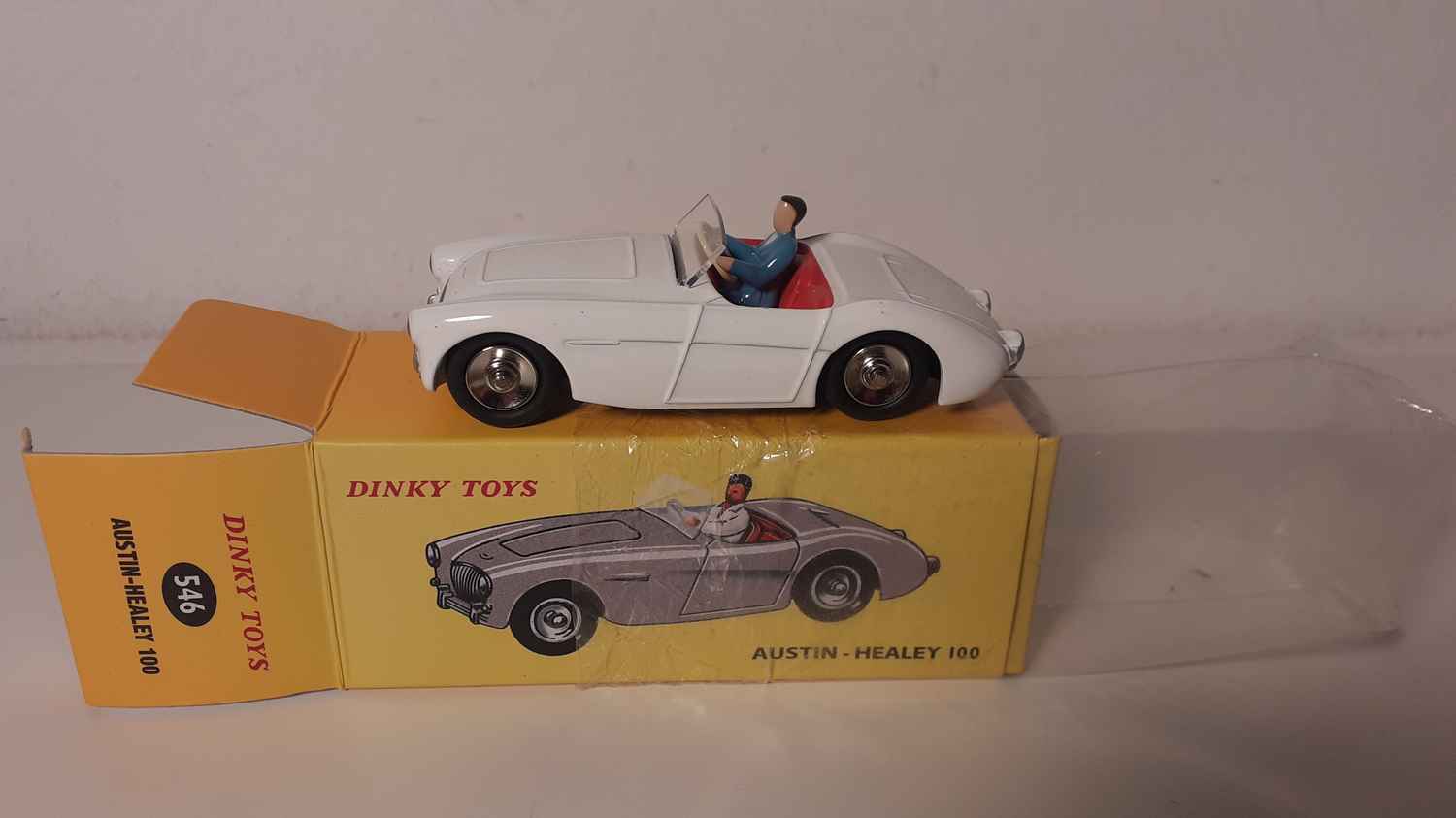 Austin-Healey 100 blanche Dinky-Toys (Editions Atlas)