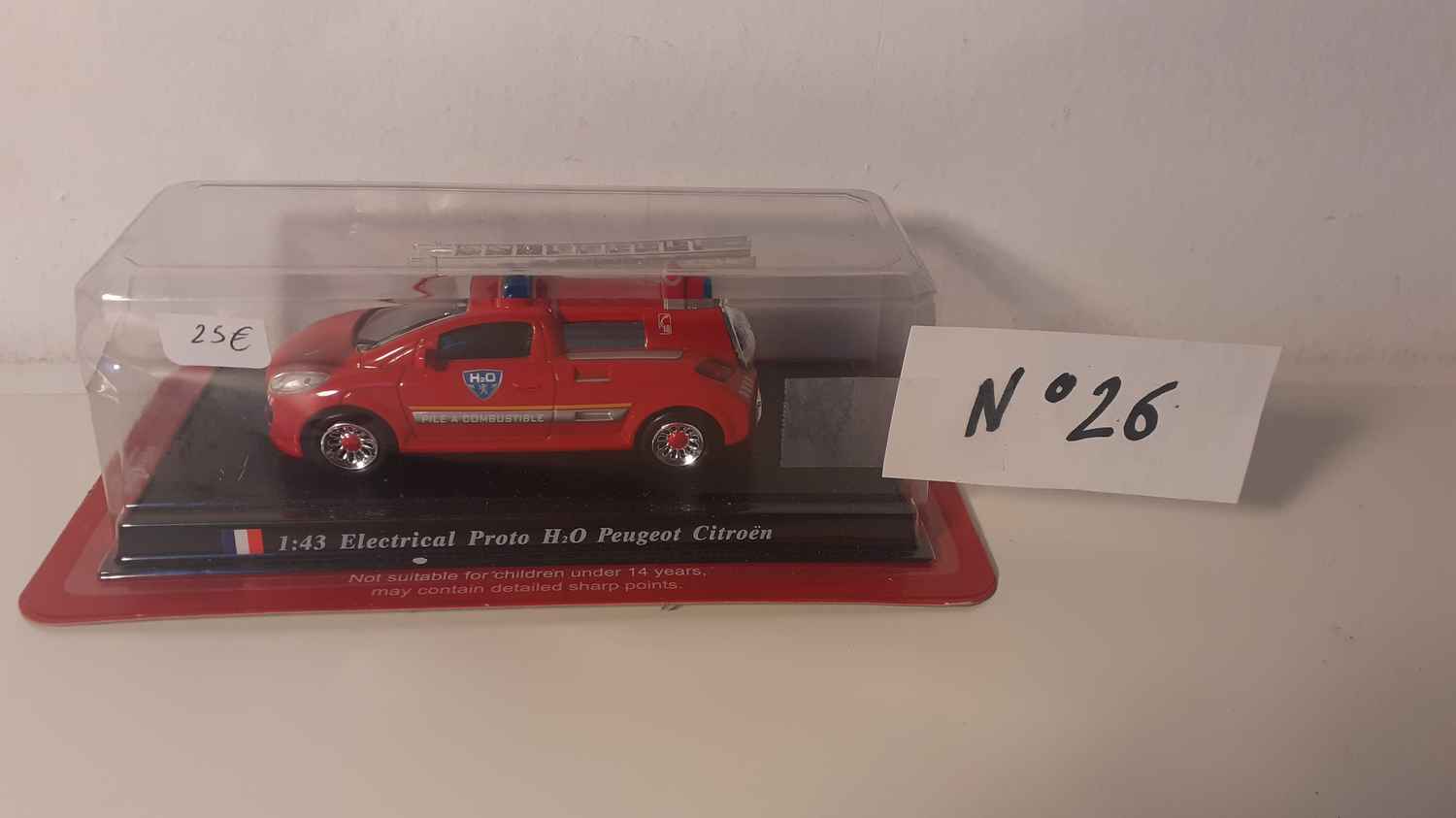 Véhicule N°26 de pompiers - Electrical Proto H2O Peugeot Citroën