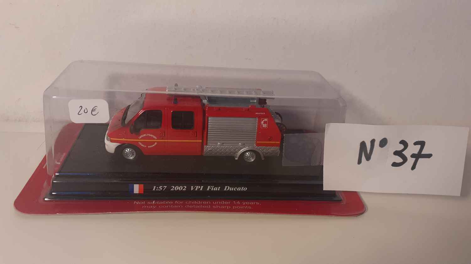 Véhicule N°37 de pompiers - VPI Fiat Ducato de 2002