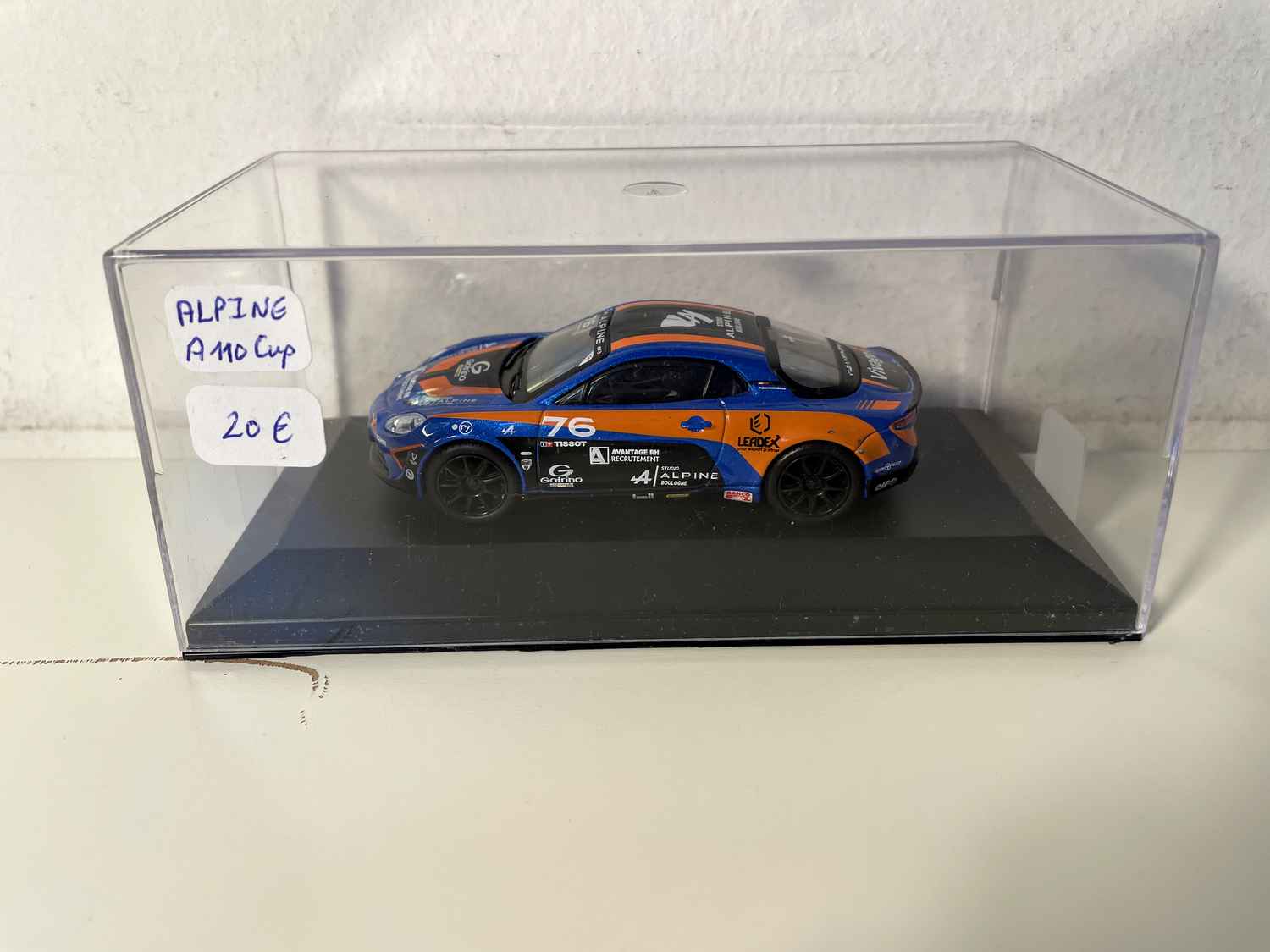 Renault Alpine A110 Cup bleue, noire et orange