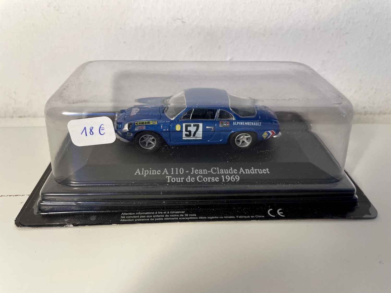 Renault Alpine A110 tour de Corse 1969 (numéro 57) Jean-Claude Andruet