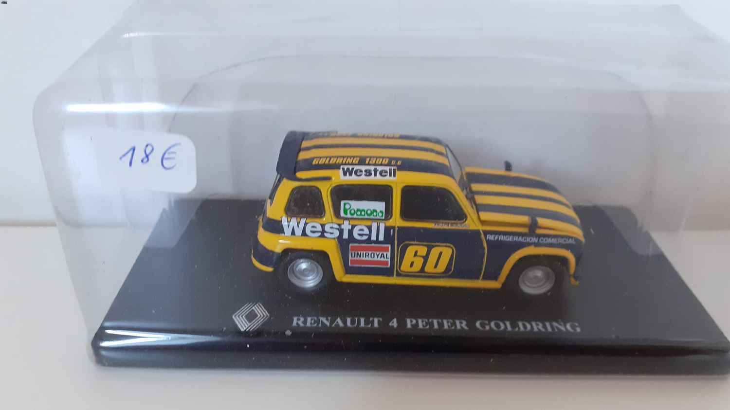 Renault 4 Peter Goldring rayures jaunes et noires